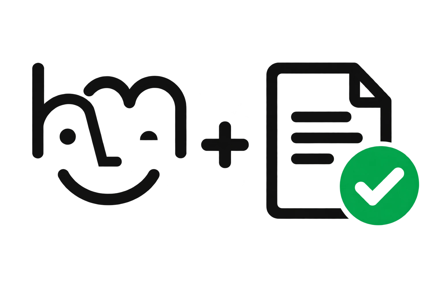 HeyMark logo beside a publication with an approval checkmark.